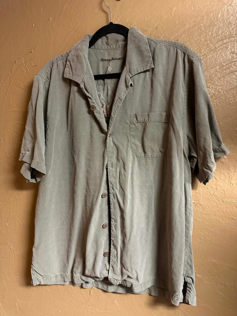 Tommy Bahama Island Barfly Shirt Mens Large Embroidered Button Up #184